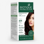 Biotique Herbcolor Conditioning Hair Colour l Ammonia Free Hair Color l 50g + 110ml| Brown 4N (Pack of 1)