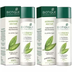 Biotique Morning Nectar N&auml;htavalt Veatu Naha Niisutuskreem K&otilde;ikidele Nahat&uuml;&uuml;pidele 2 tk pakis, 190 ml kumbki (380 ml)