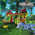 585 tk IDEED Dinosaur World Velociraptor ehitusklotsid Tyrannosaurus dinosauruse helikopteri mudelid. Koguge telliskivist m&auml;nguasi lastele t&auml;iskasvanutele kingituste jaoks ilma karbita