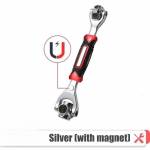 52-&uuml;hes p&ouml;&ouml;rdemomendi v&otilde;ti universaalne p&otilde;rkketiga multifunktsionaalne mutriv&otilde;ti 360-kraadine poldid varruka k&auml;sit&ouml;&ouml;riist auto pesa mutriv&otilde;tme komplekti jaoks magnetic section-1pcs