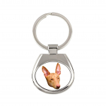 Pharaoh Hound, Kelb tal-Fenek - geometric keychain with a photo and the inscription Art-Dog