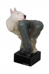 Bull Terrier, Bully III - painted figurine, statue, figure, made by the artist, brand Art-Dog