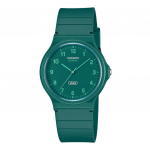 Casio POP-analoog-biop&otilde;hine vaigurihm, roheline sihverplaadiga kvarts MQ-24B-3B unisex kell roheline