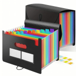 1 tk 13 taskuga akordionikott Kaasaskantav A4-formaadis laienev failikaust Rainbow Organizer kartoteekast paberist arve kviitungi dokumendihoidik 13 grids