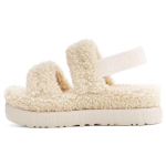 UGG Oh Fluffita Suede V&auml;litingimustes Avatud Varvastega Lamedad Karusnahast Spordisandaalid Naiste Sandaalid Naturaalne 1120876-NAT 36