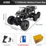 Uus 1:12 4WD RC-auto LED-valgustusega 2,4G raadiojuhtimisauto maastikus&otilde;iduki juhtimine Monster Truck m&auml;nguasi lastele, laetav kingitus 1 Battery must
