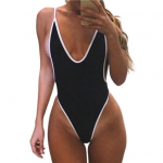 Suvine Monokini Deep V Neck Slim Fit Spagetti rihm seljata suvine L