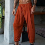 Moodsad p&uuml;ksid Meeste puuvillased linased p&uuml;ksid Elastne v&ouml;&ouml;koha v&auml;rv lahtised sirged hingavad &otilde;ues igap&auml;evased vabaaja p&uuml;ksid S must