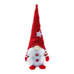 Pilkup&uuml;&uuml;dev n&auml;ota k&auml;&auml;busnukk pidulik pehmest kangast kaunistus punane