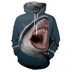 Animal Shark 3D Prindiga Meeste Laxity Hoodie Juhuslik Suurem&otilde;&otilde;tmeline Pullover Populaarsed t&auml;navar&otilde;ivad Moodne dressipluus Trend Meeste r&otilde;ivad S