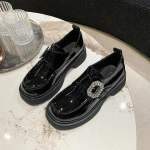 p&auml;tsip&uuml;ksid Naistekingad Naiste mood Mary Janes &uuml;mmargused varbad jalatsid Loafers Oxfordi platvorm vabaaja metallkett pannal Naiste kontsad 35