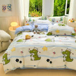 Puhast puuvillast neljaosaline komplekt, v&auml;ike lilleline voodilina, tekikate, kolmeosaline &uuml;hiselamu komplekt, voodipesu 1.2m bed