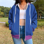 T&otilde;mblukuga kapuutsiga naiste pikkade varrukatega &uuml;lisuured kampsunid naistele taskutega jakk S&uuml;gismoodsad riided XXXL