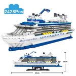 Linn 2428tk Kruiisilaev Purjekas minimudel Ehitusklotsid Loomingulised suured ookeanilaevad Tellised MOC M&auml;nguasjad Lastele Kingitused