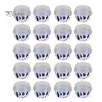 20 tk kaanega tinafooliumkarp Korduvkasutatav &uuml;hekordne &uuml;mmargune toidukvaliteediga mittenakkuv ahjukindel koogikonteiner alumiiniumfooliumist kauss k&uuml;psetusvormi k&ouml;&ouml;gitarbed sinine