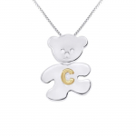 LEA &; ARTHUR - Laste ripatsi motiiv (KARUPOEG) H&otilde;bedane 925 tuhandeid roodiumiga kaetud ja; (T&auml;ht C) Kollase kullaga kaetud