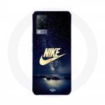 Coque Maniacase pour Vivo V21 5G nike logo dor&eacute; nuit &eacute;toil&eacute;