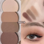 Bright color honey skin 4 in 1 matte shadow contouring highlight palette pearly blush layer earth color multipurpose makeup, 01, 1 piece beige