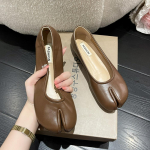 Moodsad Tabi Ninja kingad Naine Mikrofiiber Nahk Mugavad Madalad Kingad L&otilde;hestatud Varvastega Sussid Pehme P&otilde;hjaga Loaferid L&uuml;hikesed Naiste Trotter Mokassiinid 39 pruun