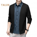 Meeste s&auml;rk v&otilde;lts kaheosaline kardigan, alla keeratav krae, &uuml;herealine triibuline pikkade varrukatega, v&auml;rviga sobiv kootud pidulik &auml;ristiilis topp M punane