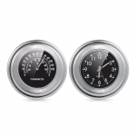 Mootorratta Lenkstangi Kell Termomeeter Veekindel Universaalne 7/8 1-tolline Mootorratta Lenkstangi Kinnitus Kell ja Termomeeter