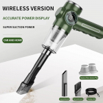 Algne harjadeta 5-&uuml;hes juhtmevaba tolmuimeja auto kaasaskantav robot mini tolmuimeja auto kodumasinale 2 Pcs Filter roheline