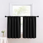 2 tk &uuml;lit&auml;pse l&uuml;hikese kardina kardina varjutus &uuml;hev&auml;rviline kulumisvarrastega kardin l&uuml;hike kardin WC k&ouml;&ouml;gi vaheseina kardin v&auml;ike kardin 132*46 2pcs must