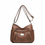 Fashion Trend Four Seasons Pehmest nahast mitmekihiline mitme taskuga auto&otilde;mblus Mitmekihiline &uuml;he &otilde;lakott Naiste kott pruun