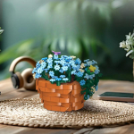 365 TK Sinised lumelilled Ehitusklotsid Konserveeritud potililled Mudelklotsid Kodukaunistus Isetehtud m&auml;nguasjad lastele P&uuml;hadekingitused