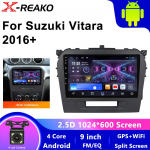 Android 13 Auto Carplay Stereo Suzuki Vitarale 2015 2016 2017 2018 2019 Auto Raadio Multimeedia Videopleier Navigatsioon Gps WIFI 4 core 1GB+32GB carplay