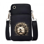 Anime Vihaise Siili Graafiline Mini Mobiiltelefoni Kott Naiste Naljakas Joonisfilm K&auml;ekott Siili Armastaja Rahakott Unisex V&auml;ikesed Ristkoti Kotid