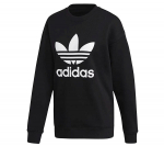 adidas Trefoil Crew - Damen Sweatshirt Pullover Baumwolle Schwarz FM3272 ORIGINAL 34