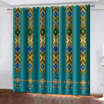 Green Strip traditsiooniline kuum m&uuml;&uuml;k Etioopia kardinad luksusliku elutoa magamistoa sisekujunduseks 100W130H(CM)40x51in&Hook