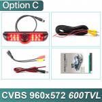 CCD AHD 1080P auto katusel asuv LED-pidurituli tahavaate tagurduskaamera Fiat Ducato Peugeot Boxer Citroen Jumper 2007-2018 jaoks