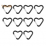 20 tk S&uuml;damekujuline karabiin, vastupidav alumiiniumist v&otilde;tmehoidja klamber vedrukonks seljakott veepudel rippuv pannal &otilde;ues telkimistarvikud must