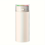 USB Lauaarvuti Vaikne Niisutaja, 500ML/16.9oz Suur Mahutavus, V&auml;rviline &Uuml;mbritsev Valgus, Taimeriga Funktsioon, Ohutu Automaatne V&auml;ljal&uuml;litus, Autode Aroomiteraapia valge