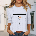 Naistele m&otilde;eldud 3/4 varrukatega s&auml;rgid, armsad graafilised t-s&auml;rgid, pluusid, vabaaja suuremad topid Pullover XXXL sinine