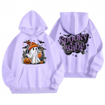 Naiste mood Naiste kerge pikkade varrukatega taskutega pullover Halloweeni graafiline kapuuts XXL