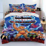 3D prindiga He-Man ja Universumi meistrid Voodipesukomplekt Tekikott Voodikomplekt Tekikate Padjap&uuml;&uuml;r Tekk Kinga Suurus Kuninganna Suurus AU Single 140x210cm