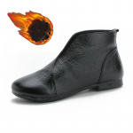 Talvised uued punased naiste ehtsast nahast poolsaapad Moodsad naiste V-kaelusega disainer retrostiilis s&uuml;gisesed, Chelsea saapad CN 41 (255)