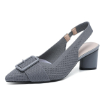 Naiste k&otilde;rge kontsaga sandaalid Mood Terava ninaga Kootud Hingav Libisemiskindel Kummitald Slingback Kingad Mood Seksikad Kleidikingad 34 must