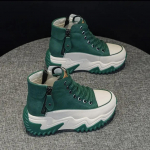 S&uuml;gis Naistele Uus platvorm Tossud naiste kingad Kevad Ehtsast nahast kingad naiste Jalatsid Hoia soojas Saapad Talvesaapad botas 40 roheline