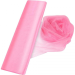 4 tk kristall-organzast t&uuml;llist l&auml;bipaistvast kangast taustakardinad pulmadeks, beebipeoks, s&uuml;nnip&auml;evapeoks, &uuml;rituse kaunistuseks, 10 m/rull roosa