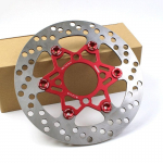 Mootorratta ujuv ketaspiduriketas Universaalne CNC 4 auguga pidurisadula ketaspidurid 220mm * 55mm Dirtbike Street Roller Bik Yamaha jaoks punane