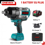 Harjadeta 3100N.M elektriline l&ouml;&ouml;kmutriv&otilde;ti 3 k&auml;iku Juhtmeta elektriline momentv&otilde;ti Kruvikeeraja Elektrit&ouml;&ouml;riistad Makita 18V aku jaoks 1 Battery EU Plug