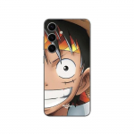 Coque - Maniacase - Samsung Galaxy S24 FE - Souple - Noir - Monkey D. Luffy One Piece