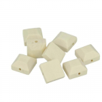 Perles en bois - Art&eacute;mio - Cabochon carr&eacute; 12x5,5mm - 8 pi&egrave;ces - Marron - Mixte