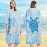 T&auml;iskasvanu ja lapse kiiresti kuivav kapuutsiga mikrokiust rannar&auml;tik hommikumantel Microfiber Towel Fabric Adult 110*75CM