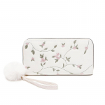 Tikandiga kolmeosaline kott Naiste kott Suu Punane &uuml;mbrik Moodne naiste rahakott valge