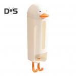 Seinakinnitatav kilekoti hoidja sokkide ja aluspesu organiseerija toidukottide dosaator koomiks pardikujundusega aluspesu hoiukast riidekapi, kapi, magamistoa jaoks kollane